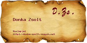 Donka Zsolt névjegykártya