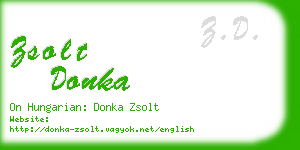 zsolt donka business card